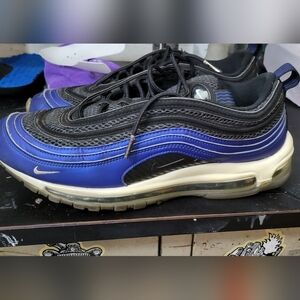 Nike Air Max 97 Black and Blue Sneakers (Royal Foamposite)